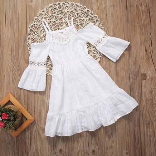 Flower Girl Dress Princess Dresses Kid Baby Party Wedding Pageant Tulle Tutu Children Clothing Summer Girls Costume White
