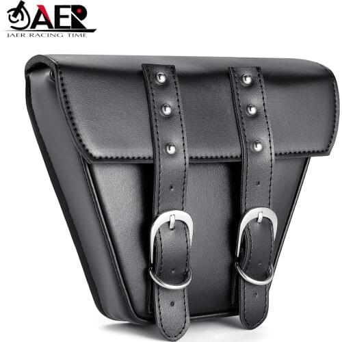 JAER Universal Hanging Saddle Bag Stylish Practical PU Leather Tool Storage Motorcycle Sided Tail Wear Resistant Large Capacity
