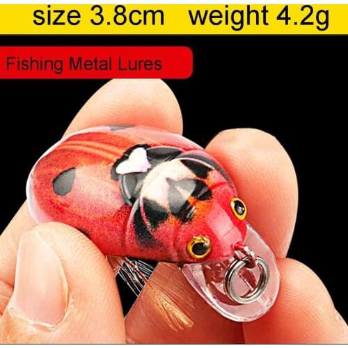 1PC Creativity 35mm 4g Cicada Bait Fishing Lure Insect Bug Lure Sea Beetle Crank Wobblers For Bass Carp Fishing Accessories