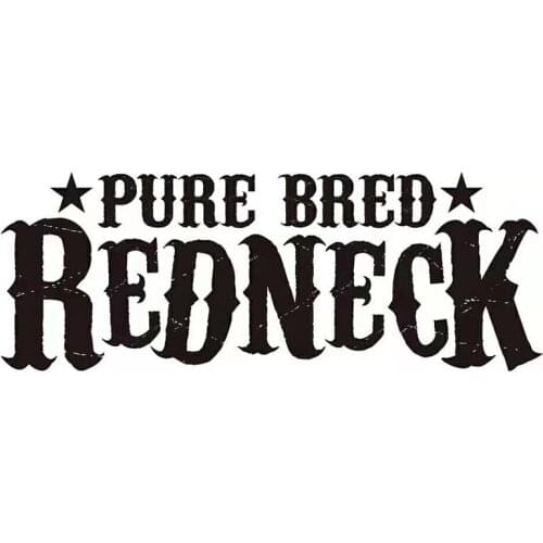 Purea Bred Redneck Car Sticker Pet Animal Lover Friendly Decor Removable Black/silver AL483