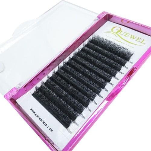 Quewel Y Shape Eyelashes Extensions 0.05/0.07mm Double Tip 0.07mm B/C/D Lash Thick Natural Y Style Grafting Eyelash Extensions