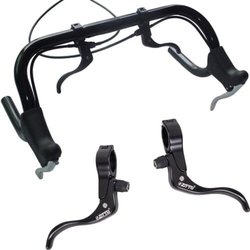 1 pair road bike brakes levers for 22.2mm handlebar fixed gear bicycle pair handle light alloy 99g black