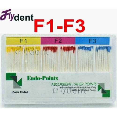 Dental Absorbent Paper Points F1 F2 F3 for Root Cancel Endodontics Cotton Fiber Tips Dentist Product
