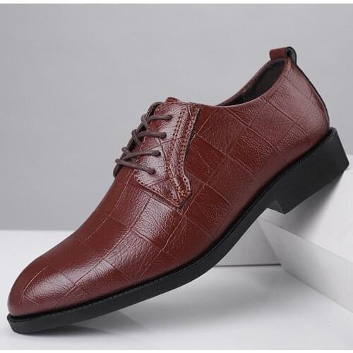 Men dress shoes formal business work soft patent leather pointed toe for man male mens oxford flats rtg67