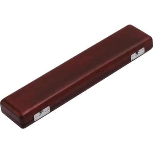 Solid Wood 17 Hole Flute Hard Case Holder Organizer for Flutist