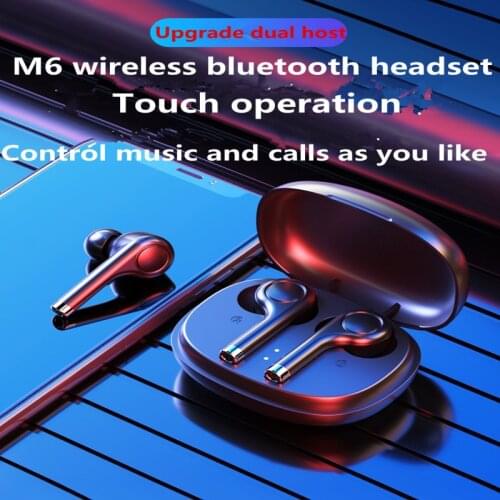 TWS bluetooth headset 5.0 wireless bluetooth sports headset waterproof touch stereo in-ear with microphone HiFi headset earplugs