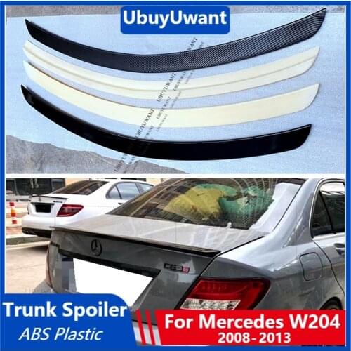 UBUYUWANT for 2008-2013 Mercedes W204 Spoiler C180K C200 C250 C260 C300 Abs Plastic Rear Wing Spoiler Car Tail Wing Decoration