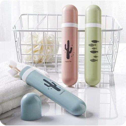 1pc Cartoon Plastic Travel Toothbrush Box Toothbrush Holder