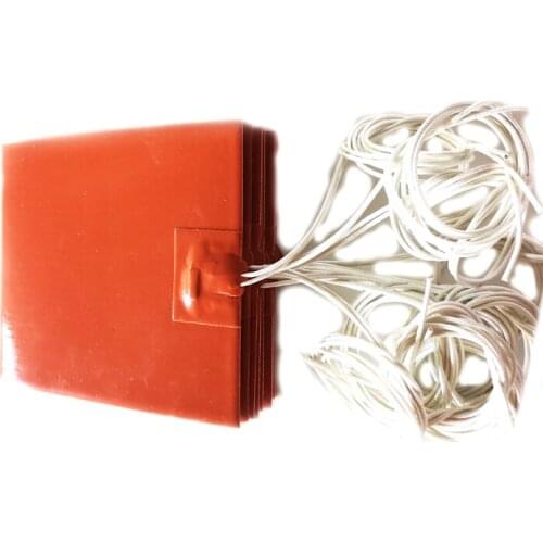 160*200*1.5mm 220V 200W Silicone Rubber Heater with 160C heat protector 1000mm lead wire