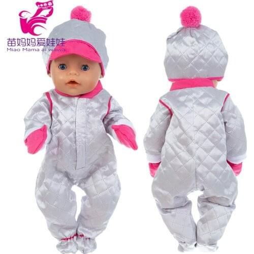 43cm baby Doll winter snow skiing clothes set 38cm Nenuco Ropa y su Hermanita toy doll rompers clothes