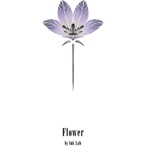 53MM×79MM blue purple platycodon tattoo stickers waterproof men and women lasting fresh color