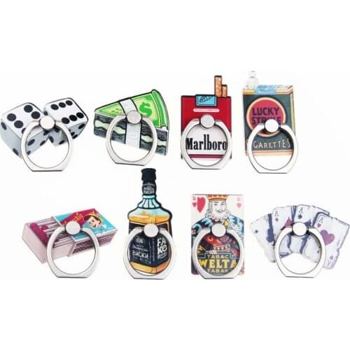 8 Styles Cute Retro Phone Holder Ring Mobile Phone Stand Dice & Match Finger Phone Ring Holder Support Celular