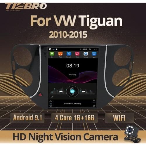 TIEBRO 2DIN Android Car Radio For Volkswagen Tiguan 1 Tesla style screen 2010-2015 Car Multimedia Video Player Navigation GPS