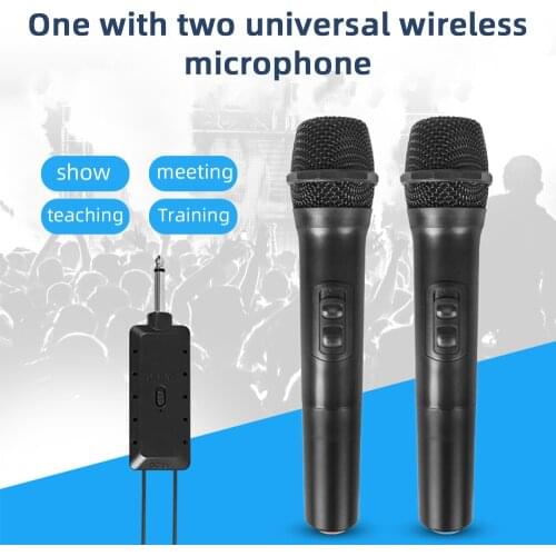 2 Pcs Wireless Microphone One for Two Live Broadcast Home Conference Audio TV Computer Universal Microphone Accessories