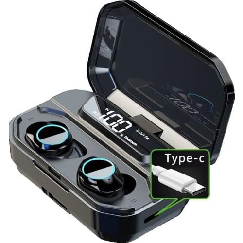 Wireless Earphones Bluetooth 5.0 Headphone Stereo Bass Earbuds Waterproof With LED Display 3300mAh Power Sports Running Headset