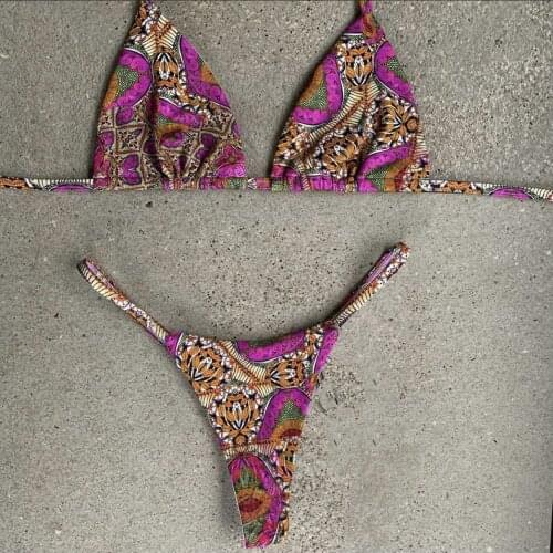 Maple Print Bikini Women Swimwear Bikinis Sexy Biquini Swim Suit Push Up Swimsuit Female Beachwear Swimming Bikini Women
