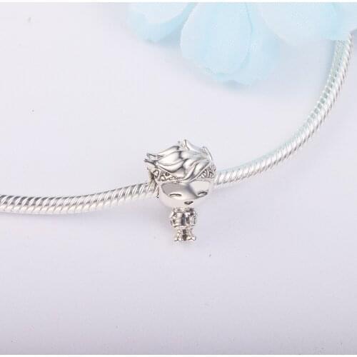 Fits for Pandora Beads Bracelets Boy Teenager Charms 100% 925 Sterling Silver Jewelry Free Shipping
