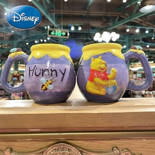 Disney Cute Pooh Tigger Couple Ceramic Mug Mug Drinking Cup Mugs Coffee Cups