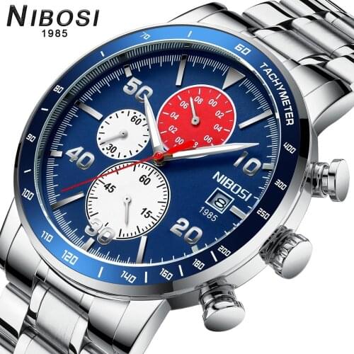Mens Quartz Watches NIBOSI Top Brand Luxury Sport watch Military Waterproof WristWatch male Clock Business Fashion gift for men