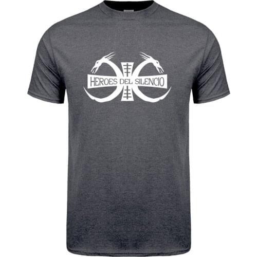 Heroes Del Silencio Rock Band Logo T-Shirts Tees Short Sleeve Cotton Casual Mans Hip Hop Tshirt LH-266