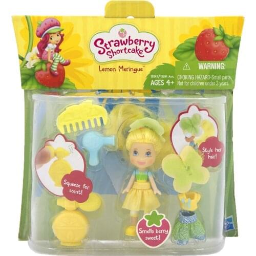 Hasbro Strawberry Shortcake Strawberry Baby Lemon Makeup Set Girl Baby Doll Toys Anime Figures Doll Collect Toy