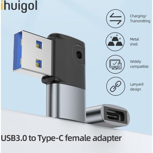 Ihuigol Male USB3.0 to Type C OTG Adapter Type-C Female Connector Type-c Cable Data Sync Converter for Samsung Macbook Huawei