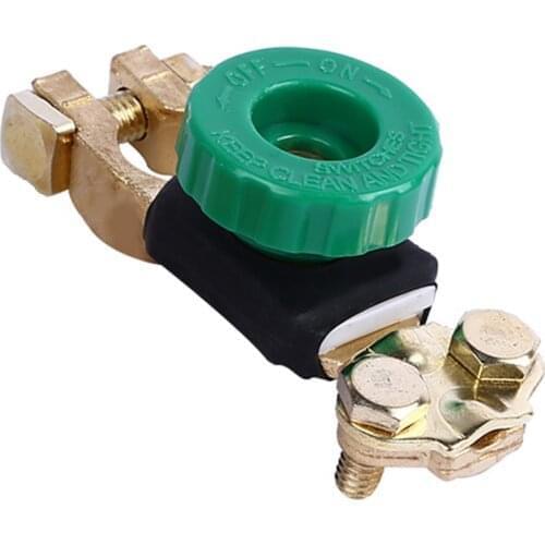 Car Battery Terminal Link Switch Car Pure Brass Disconnect Battery Cut Off Kill Terminal Anti-leakage Switch New