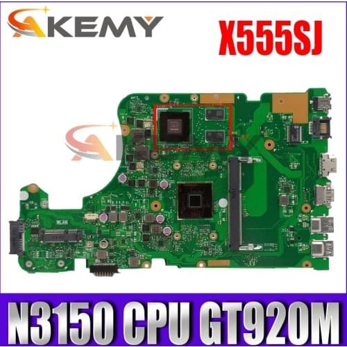 X555SJ MAIN_BD._0M /N3150/AS GT920M Mainboard REV 2.0 For ASUS X555 X555S X555SJ A555 A555S Laptop Motherboard 100% Tested