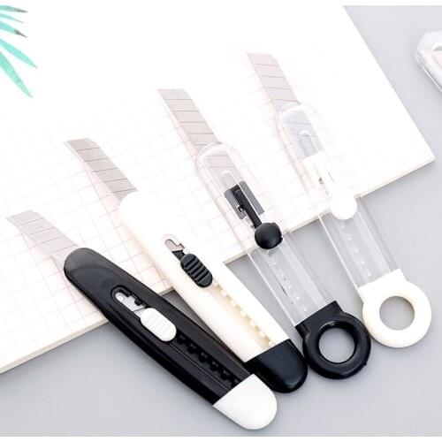 Mini Retractable Utility Knife Box Cutter Letter Opener with Snap Off Blade and Slide Locks, Wallpaper Handmade Cutter