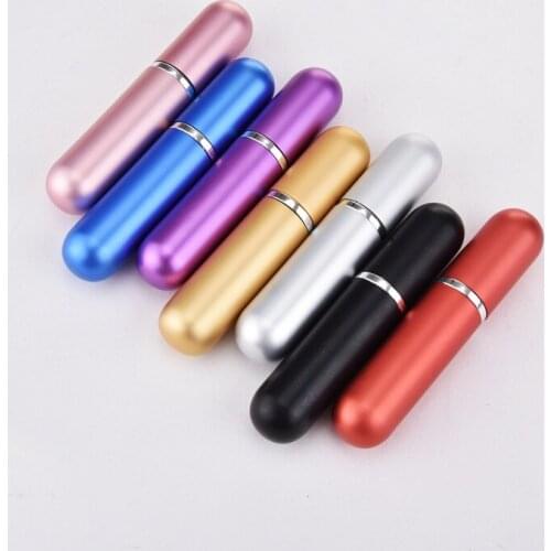 500 pcs 5ml Refillable Portable Mini Perfume Bottle Traveler Aluminum Spray Atomizer Empty Parfum Bottle Makeup Container