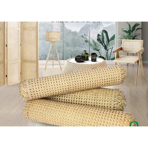 Natural Indonesian real rattan cane webbing furniture chair table ceiling background wall decor material