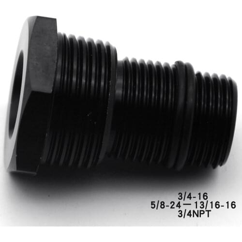 New 5/8-24 to 3/4-16, 13/16-16, 3/4NPT Automotive Threaded Oil Filter Adapter