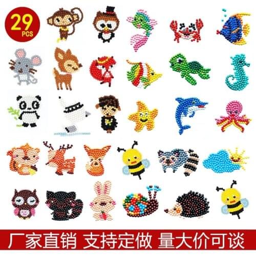 New Diamond Sticker Painting Kit DIY Diamond Animal Cartoon Art Mosaic Childrens Resin Creative Sticker Decoration