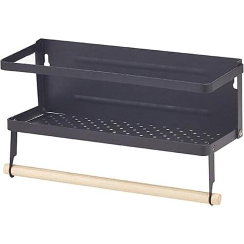 New Kitchen Magnetic Folding Storage Refrigerator Rack Sidewall Shelf Organizer