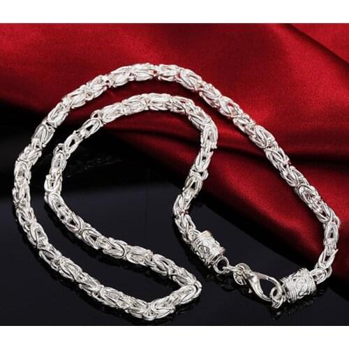 925 Sterling Silver 20 inch Chain Necklace For Men Women Charm Wedding Engagement Party Fine Jewelry Gift