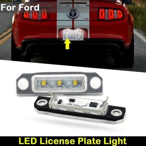 For Ford Mustang Flex Focus Fusion Taurus Car Rear White LED License Plate Light Number Plate Lamp