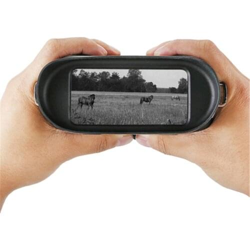 With a 2.3-inch screen zoom optical lens, video recording, hunting camera, night vision binoculars, 300-yard high-definition lar