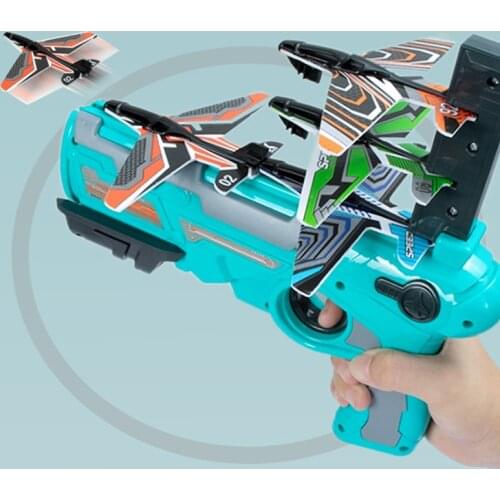 Plane Catapult Gun toy for Children Airplane Launcher Catapult Plane Gun Toy Airplane Aircraft Shooting Game Outdoor Sport Toys