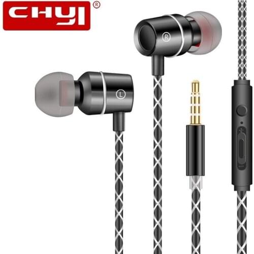 Stereo Sport Music Earphones In-Ear Volume Control with Mic Earbuds for Samsung Huawei iPhone Xiaomi tablet PC MP3