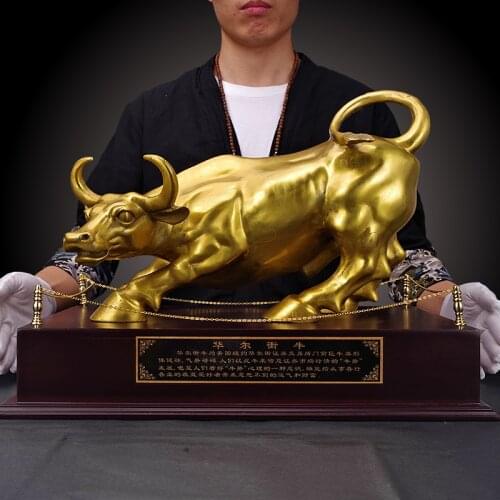 Chinese Style Lucky Cattle Copper Animal Auspicious Gifts Living Room Bedroom Office Desktop Decorations Shop Decoration