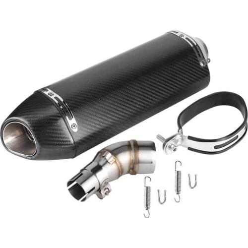Exhaust System Carbon Fiber Slip-On Muffler + Mid-Pipe for Yamaha YZF-R3 R25 2015-2018