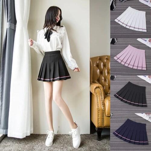 College Pleat Skirt Harajuku Preppy Style Plaid Skirts Mini Cute Japanese School Uniforms Ladies Jupe Kawaii Skirt Saia Faldas