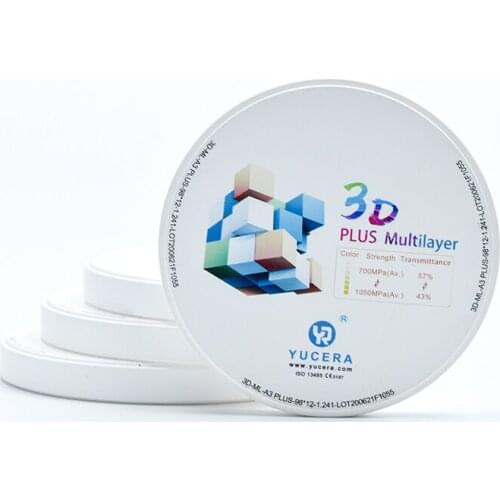 Yucera 3D plus explore multilayer dental zirconia blocks with multilayer dental zirconia