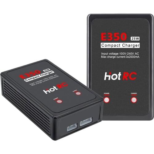 Original HotRC E350 Pro Lipo Battery Charger 7.4v/11.1v2s 3s Cells Battery Charger 25W 2000mA for RC LiPo AEG Airsoft Battery