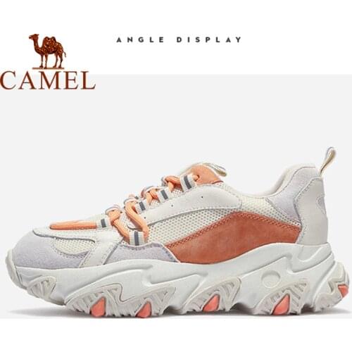 CAMEL Women Fashion Sneakers Breathable Outdoor Running Shoes Female Leisure Sports Shoes Clunky Sneaker Shoes