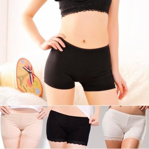 Womens Summer Security Privacy Protection Bottoming Shorts Girls' Ice Silk Safety Pants Light Proof Modal Leggings