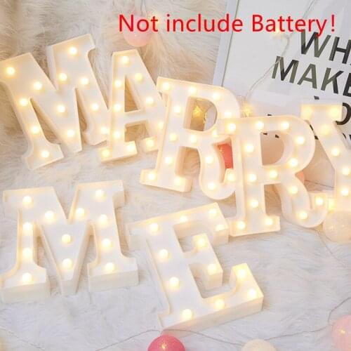 1PCS 3D LED Night Lamp 26 Letters Decorative Night Lights Wall Hanging Lamp for Wedding Party Birthday Christmas Home Decoration