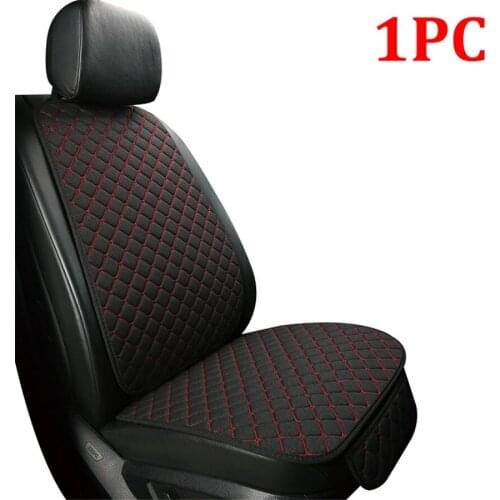 1pc Linen Car Seat covers Protector Mat Black And Red for Auto Front Car Styling Interior Accessories