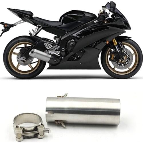 1pc for Yamaha R6 2006-2017 Motorcycle Exhaust Pipe Muffler Middle Link Tube Section Adapter Moto Heavy Duty Exhaust Accessories
