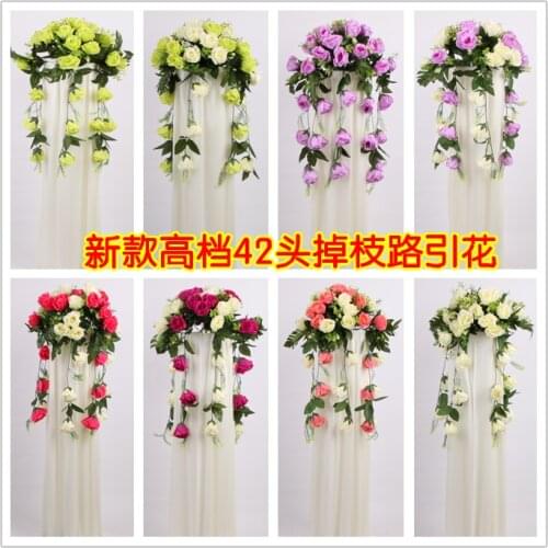10pcs/lot Wedding flower decoration drop flower decoration for wedding 42 head rose flower